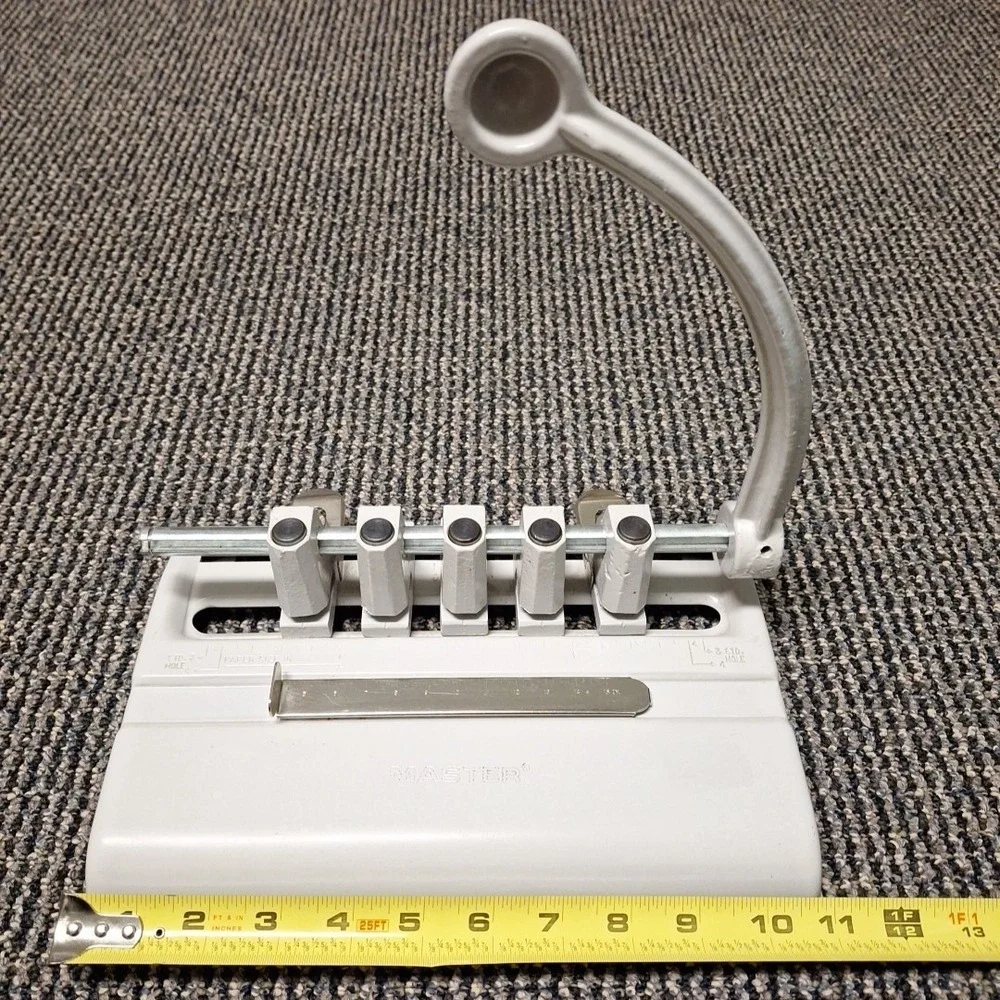 MASTER 5 HOLE Punch Heads Heavy Steel up to‎ 40 Sheet Five 11/32